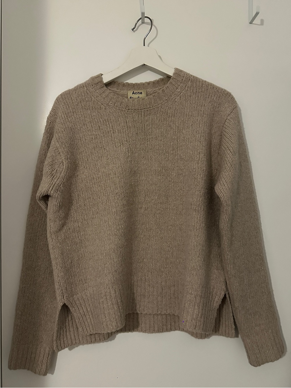 Acne Studios Women's Cream Knit Crewneck Sweater